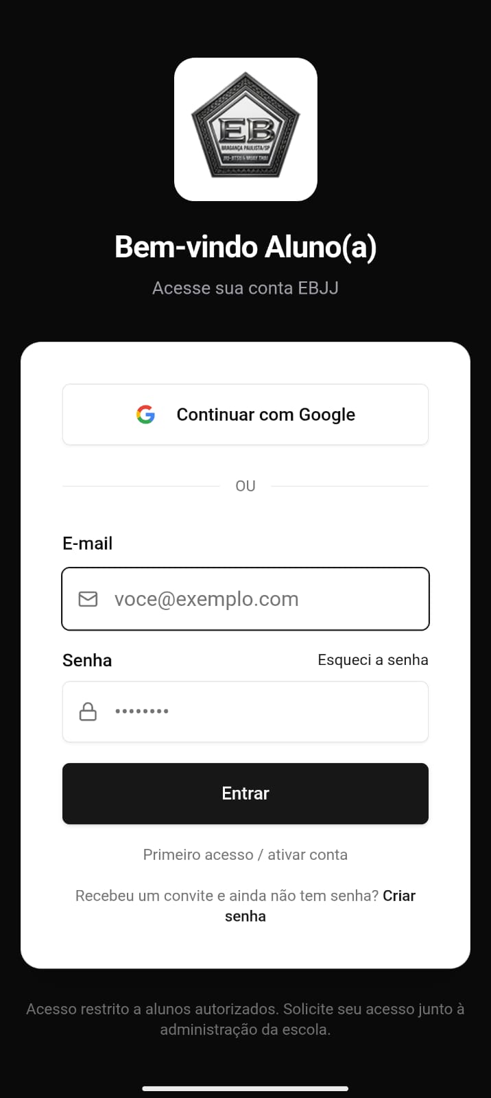 Aplicativo do Aluno
